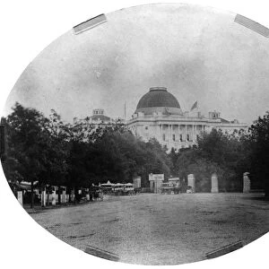 WASHINGTON: CAPITOL, 1852. The west face of the United States Capitol, with copper-sheeted dome
