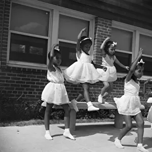 WASHINGTON D. C. 1942. A group of young dancers at the Frederick Douglass housing