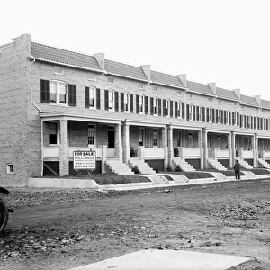 WASHINGTON D. C. : HOUSES. A view of new row houses for sale on 14th and Taylor Streets