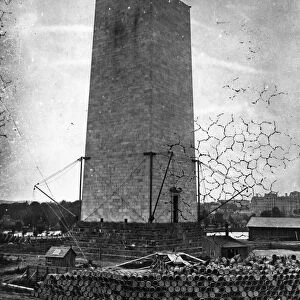 WASHINGTON MONUMENT, 1876. A view of the partially constructed Washington Monument in Washington