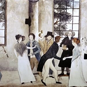 The Wedding. Pen and watercolor by an unknown artist, c1805