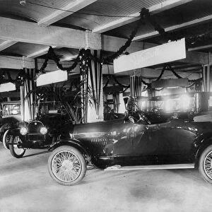 WESTCOTT AUTOMOBILES, 1917. Westcott automobiles at an auto show in Washington, D
