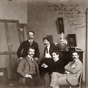 WHISTLER: STUDIO, 1881. Julian and Waldo Story, James McNeill Whistler, Frank Miles