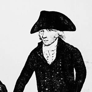 WILLIAM BRODIE (d. 1788). Scottish gambler and burglar. Detail of an etching, 1788