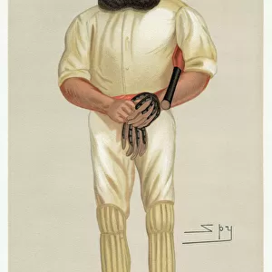 WILLIAM GILBERT GRACE (1848-1915). English cricketer. Caricature lithograph, 1877