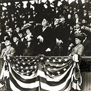 WILLIAM HOWARD TAFT (1857-1930). 27th President of the United States. President Taft tossing the first ball on opening day of the 1910 major league baseball season