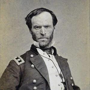 WILLIAM TECUMSEH SHERMAN (1820-1891). American army commander: original carte-de-visite photograph, c1864, by Mathew Brady