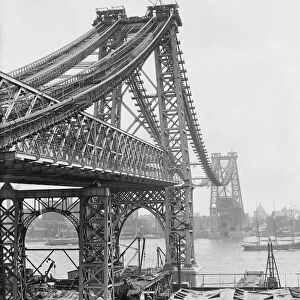 WILLIAMSBURG BRIDGE, c1903. A view of the bridge from Brooklyn, New York. Photograph