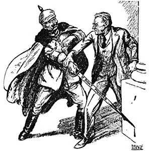 Wilson and the Kaiser. American cartoon by Rollin Kirby from the New York World, 1916