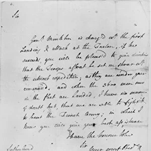 WOLFE: LETTER, 1759. Letter from General James Wolfe, commander of British forces