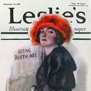 WOMEN VOTING, 1920. The Mystery of 1920. Cover of Leslies Illustrated Newspaper, 11 September 1920, shortly after the ratification of the 19th Amendment