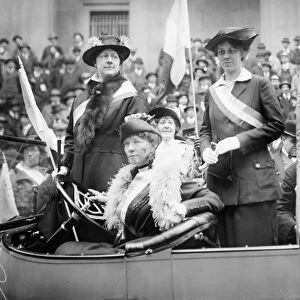 WOMENs RIGHTS RALLY. American social reformers Alice Paul (right) and Doris Stevens