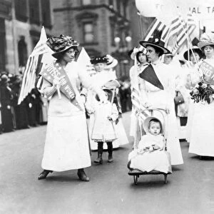 WOMENs SUFFRAGE, 1912. An American womens suffrage parade in New York City, 6