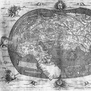 WORLD MAP, c1492. World map showing only the Eastern Hemisphere
