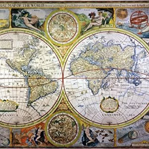 WORLD MAP. English map of the world from 1651