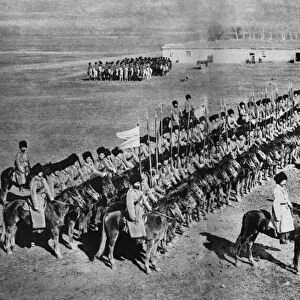 WORLD WAR I: COSSACKS. Cossack cavalrymen during World War I. Photograph, c1916