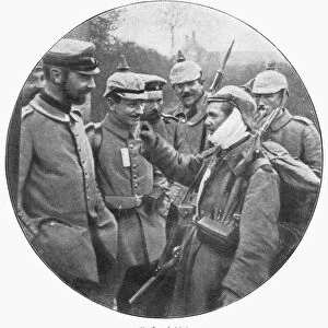 WORLD WAR I: GERMAN TROOPS. German soldiers during World War I. Photograph, 1914