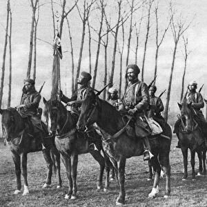 WORLD WAR I: SPAHIS. Squadron of Spahi cavalrymen from Morocco, fighting for the