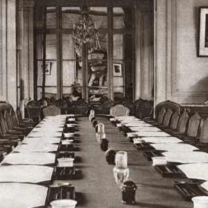 WORLD WAR I: TRIANON HOTEL. Great Hall of the Trianon Palace Hotel, where the competed