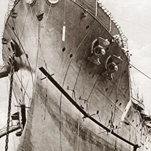 WORLD WAR I: USS OKLAHOMA. The heavily weighted keel of the U. S. S. Oklahoma battleship