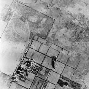 WORLD WAR II: LIBYA, c1943. Allied bombing of the Italian Royal Air Force base