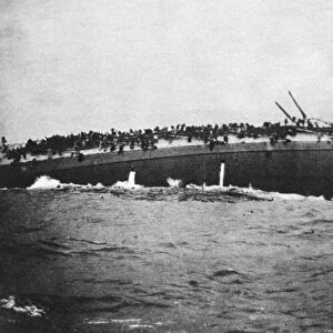 WWI: BATTLE OF DOGGER BANK. THe sinking of the German cruiser S