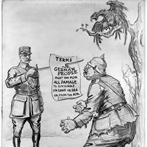 WWI: CARTOON, 1918. And this is no scrap of paper