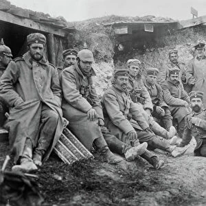 WWI: GERMAN SOLDIERS, 1914. German soldiers at Berry-Au-Bac, France. Photograph
