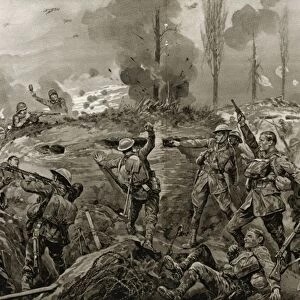 WWI: PASSCHENDAELE, 1917. Canadian soldiers storming Passchendaele Ridge during