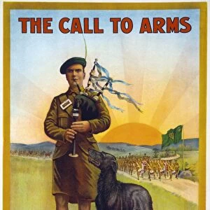 WWI: POSTER, 1915. The call to arms. Irishmen don t you hear it? Irish recruitment lithograph