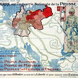 WWI: POSTER, 1917. La guerre est l industrie nationale de la Prusse