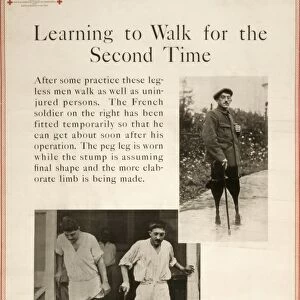 WWI: POSTER, 1919. Learning to walk for the Second Time. Poster, 1919
