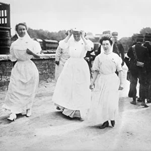 WWI: RED CROSS NURSE, c1914. French Red Cross nurses. Photograph, c1914