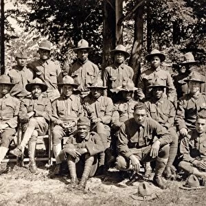 WWI: TRAINING CAMP, 1918. Members of the Hospital Corps Detachment at military