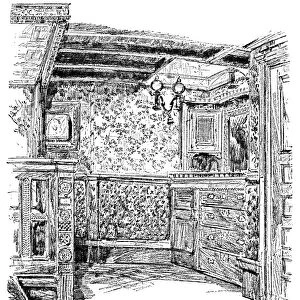 YACHTING, 1882. The Owners Room of James Gordon Bennett, Jr.s iron screw steam-yacht, Namouna