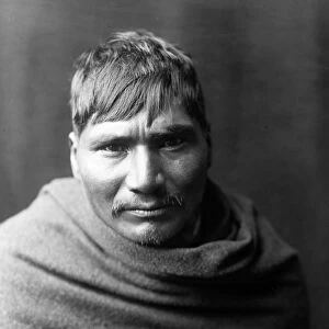 YAQUI MAN, c1907. Portrait of a Yaqui man. Photograph by Edward S. Curtis, c1907