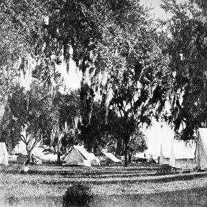 YELLOW FEVER, 1898. Temporary tent hospital maintained by the U