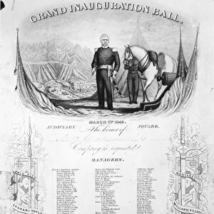 ZACHARY TAYLOR (1784-1850). Twelfth President of the United States. An engraved invitation to President Zachary Taylors Grand Inauguration Ball on 5 March 1849