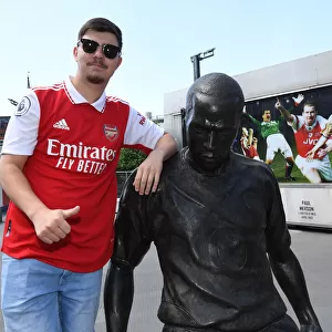 Arsenal Fans Showcase New Home Shirts at Emirates Stadium (2021-22)