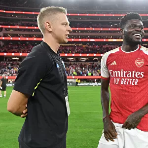 Arsenal and FC Barcelona: A Pre-Season Rivalry - Arsenal's Zinchenko and Partey Connect Amidst Intense Training in Inglewood, California (2023)