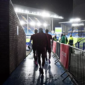 Arsenal Players Warm Up Ahead of Everton Clash in Premier League