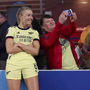 Arsenal Women Celebrate FA WSL Title Triumph: Leah Williamson and Jubilant Fans