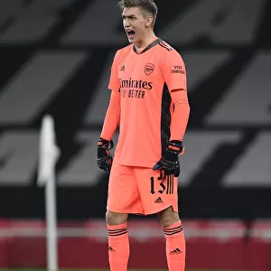 Arsenal's Alex Runarsson in Action at Empty Emirates: Carabao Cup Quarterfinal vs Manchester City