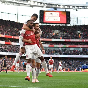 Arsenal's Triumph: Lacazette, Xhaka, Ramsey's Goals: A Celebratory Moment at Emirates Stadium (2018-19)