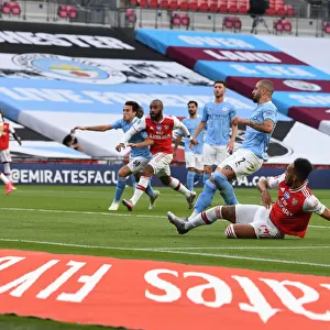 Aubameyang Scores in FA Cup Semi-Final: Arsenal's Goal Against Manchester City at Wembley Stadium