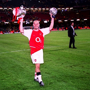 Freddie Ljungberg Celebrates FA Cup Victory with Arsenal: Arsenal 1-0 Southampton, The FA Cup Final, Cardiff, Wales, 2003