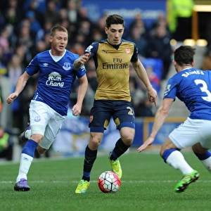 Hector Bellerin Outmaneuvers McCarthy and Baines in Arsenal's Premier League Victory over Everton (2015-16)