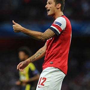 Olivier Giroud in Action: Arsenal vs Fenerbahce UEFA Champions League Play-offs (2013)