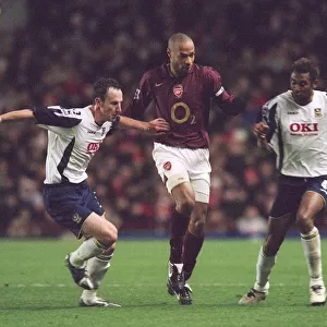 Thierry Henry (Arsenal) Andy O Brien and John Viafara (Portsmouth)