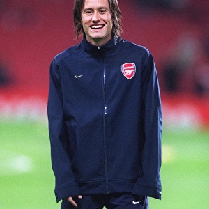 Tomas Rosicky (Arsenal) warms up before the match